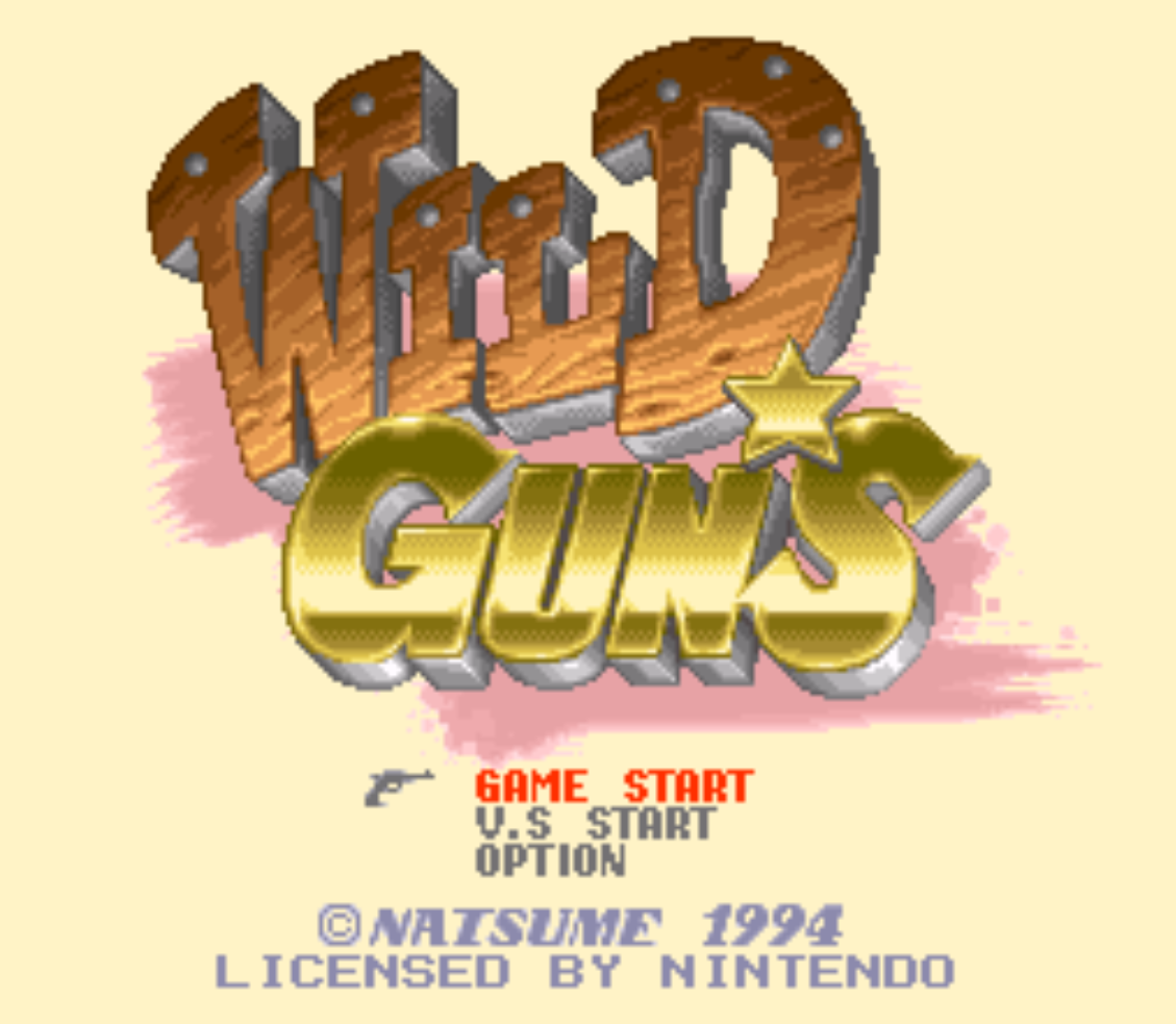 Wild Guns Title Screen